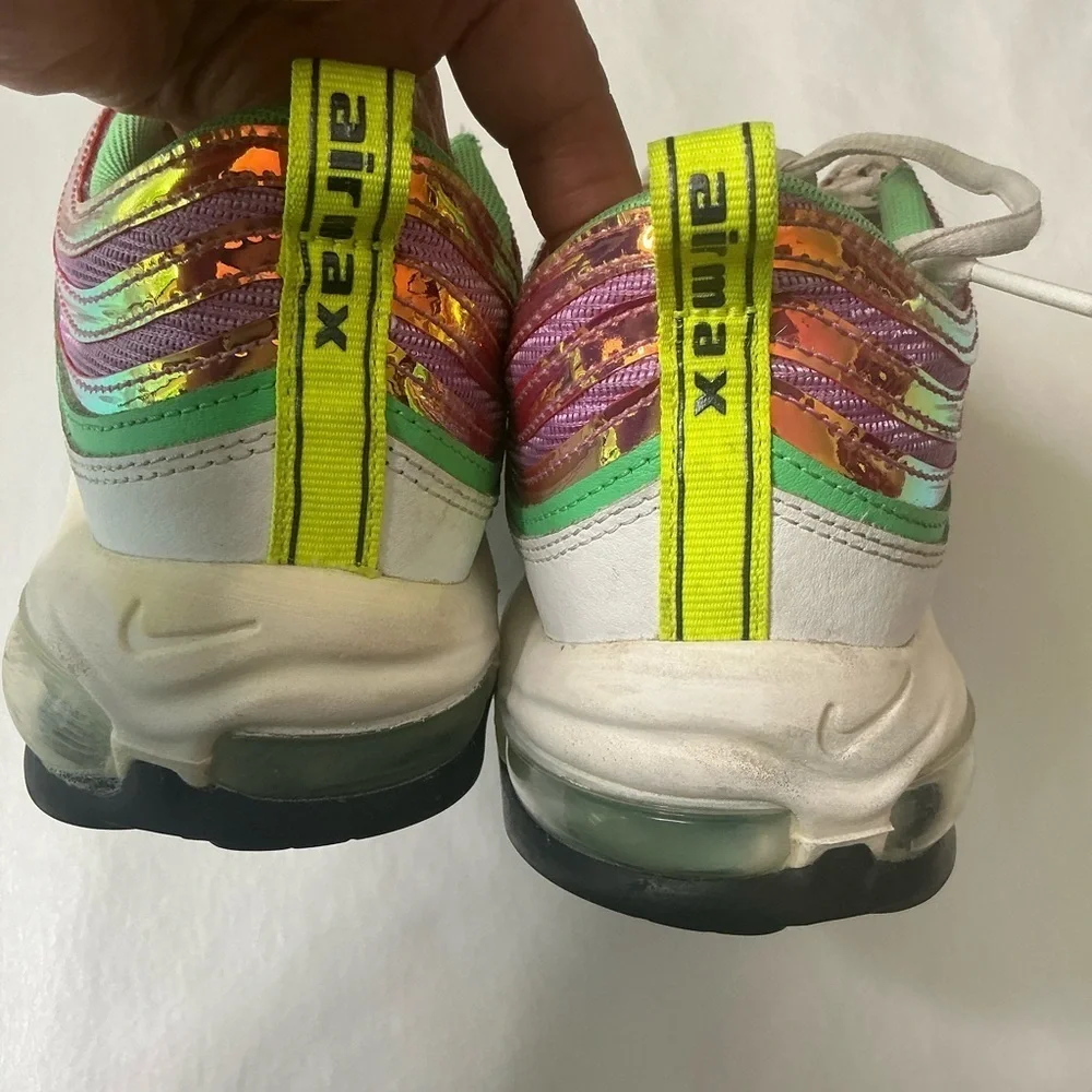 Nike AirMax 97 Neon Multi Colors Sneakers Shoes Size 9.5